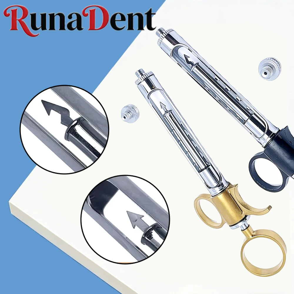 

Stainless Steel Dental Syringe Pen Style Aspirating 1.8 ML Surgical Instrument Dentist Injector Tool for Oral Procedures