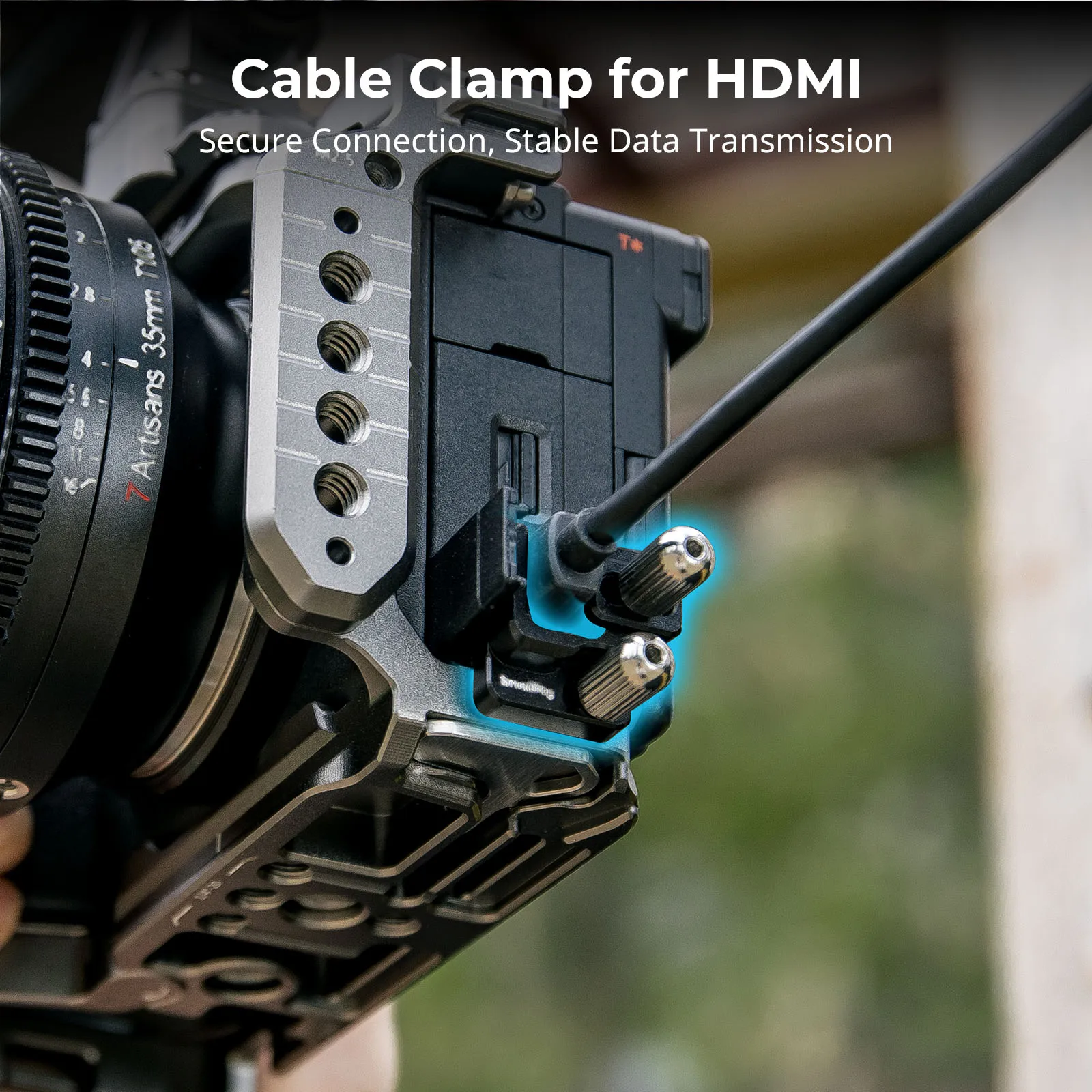 SmallRig A6700 Cage HawkLock Quick Release Cage Kit for Sony Alpha 6700 W Silicone Grip & Cable Clamp & Plate for Arca 5060 - Image 5