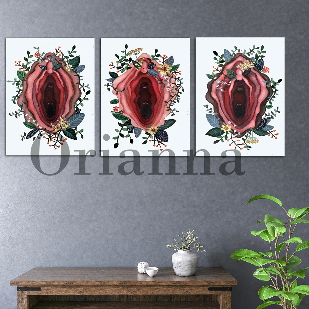 

Vagina Art Feminism Vagina Poster Anatomy Art Feminist Art Vagina Flower Painting By Fourth Wave Apparel Vulva Art Print Gift