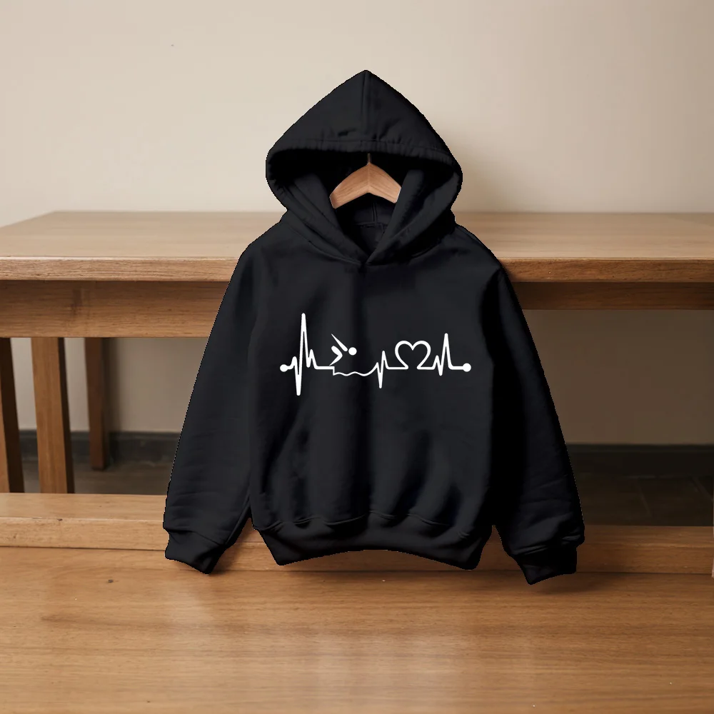 

Minimally Printed Children's Hoodie Daily Casual Sports Tops Autumn/Winter New Boys' High End Long Sleeve Shirt Kid's Clothing