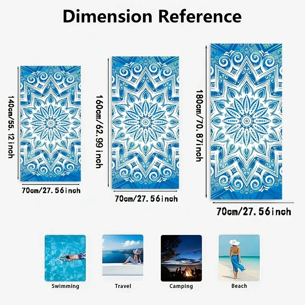 منشفة الشاطئ هالو كيتي من خلال مناشف حمام تيري من الألياف الدقيقة لليوجا والسفر والسباحة واللياقة البدنية والتخييم #4