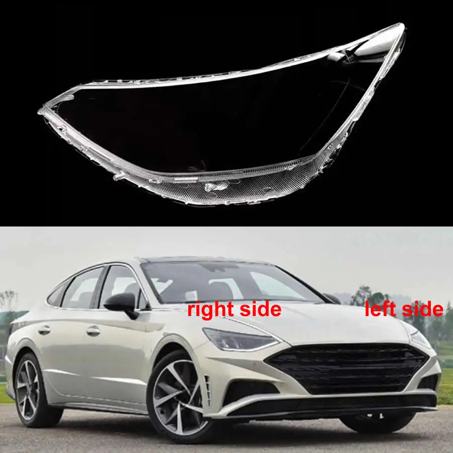 For Hyundai Sonata 2020 2021 2022 Low Configuration Headlight Cover Transparent Lampshade Lamp Lens Headlamp Shell Plexiglass