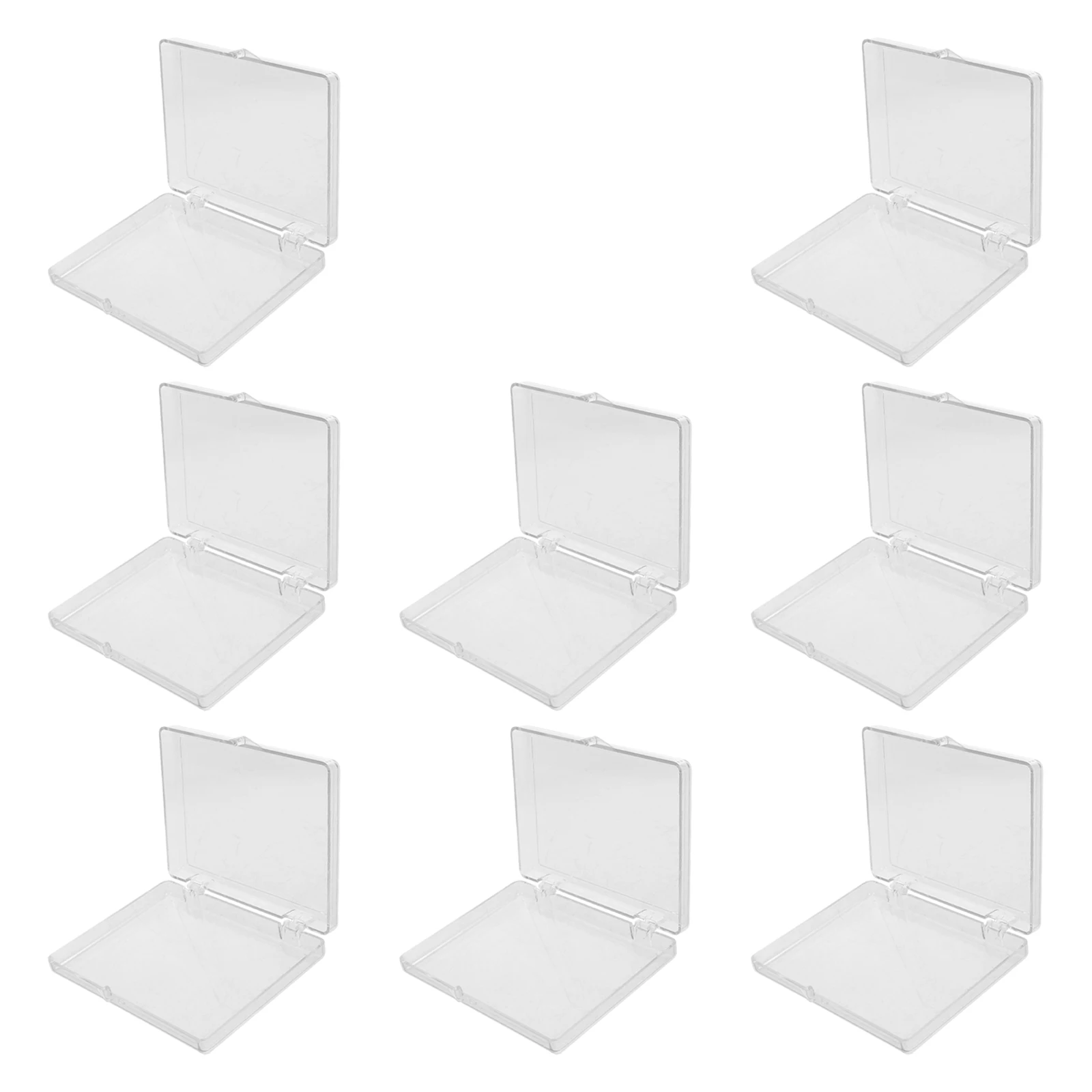 8Pcs Card Organizer Case Transparent Desktop Card Storage Box for Business Cards Acrylic Office Holder Display Stand Container