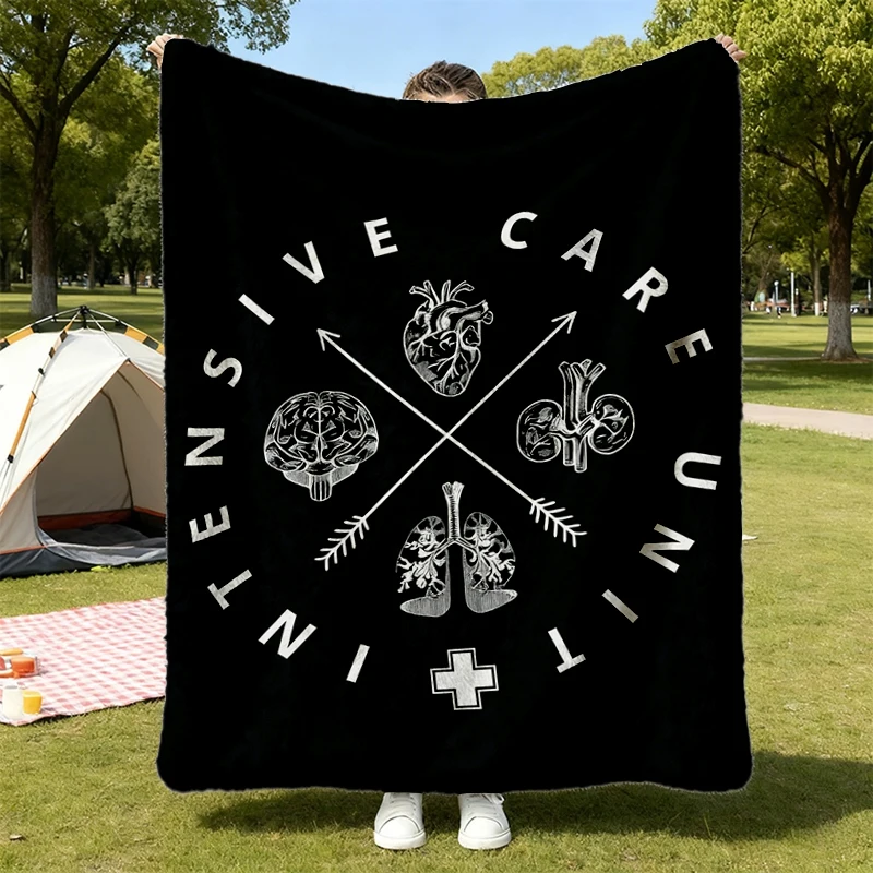 ICU Nurse Flannel Blanket, Intensive Care Nurse Flannel Throw