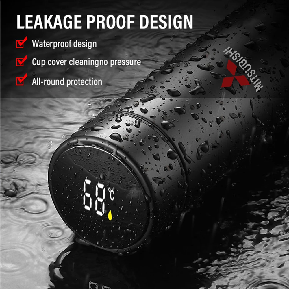 

Car Thermos Cup Digital Temperature Display LED Thermos Flask For Mitsubishi Asx Outlander Xl 3 Lancer Ralliart L200 EX10 Pajero