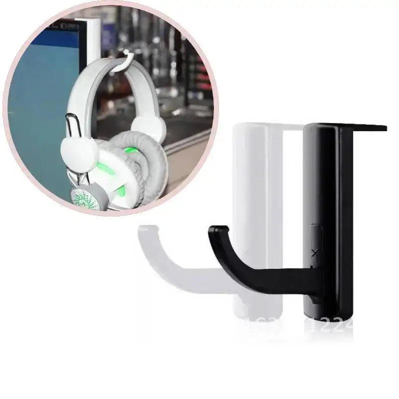 

Earphone Holder Headphone Hanger Strong Stickness Sticker Headset Stand For Desk PC Display Monitor Headphone Accessories