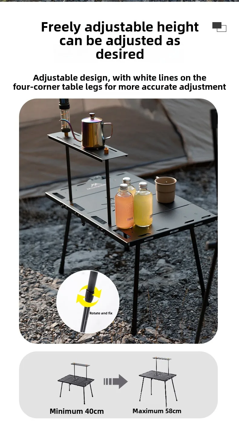 Mountainhiker リフティングテーブル Mountainhiker Folding Table Camping Tactical Table Portable