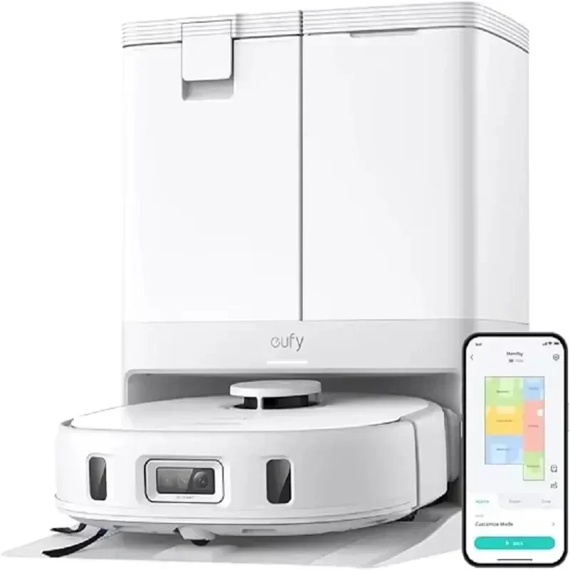 

Brand New Eufy X10 Pro Omni Robot Vacuum and Mop Combo - 8,000 Pa Suction, Dual Mops with 12mm Auto-Lift and Carpet Detection