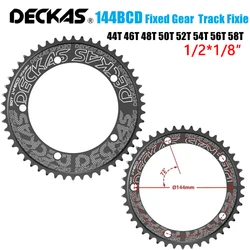 DECKAS 144BCD Chainring Fixed Gear Track Fixie Bike Special Single Speed Gear Wheel 44T 46T 48T 50T 52T 54T 56T 58T Chainwheel