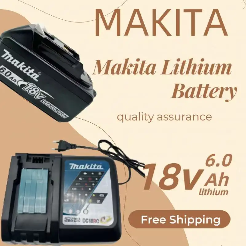 

Makita 18V 6.0Ah High-Capacity Rechargeable Battery – Replacement for BL1830/BL1860 Tools