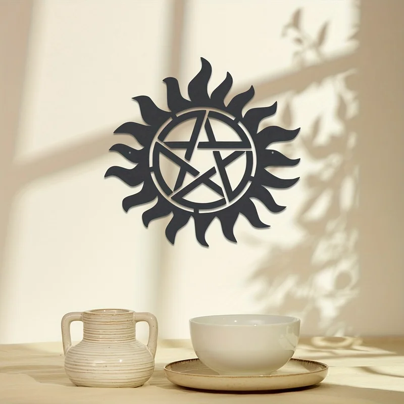 【Statue Wall Decoration】Triangular Metal Wall Art with Laser Cutting。Dark aesthetic decor