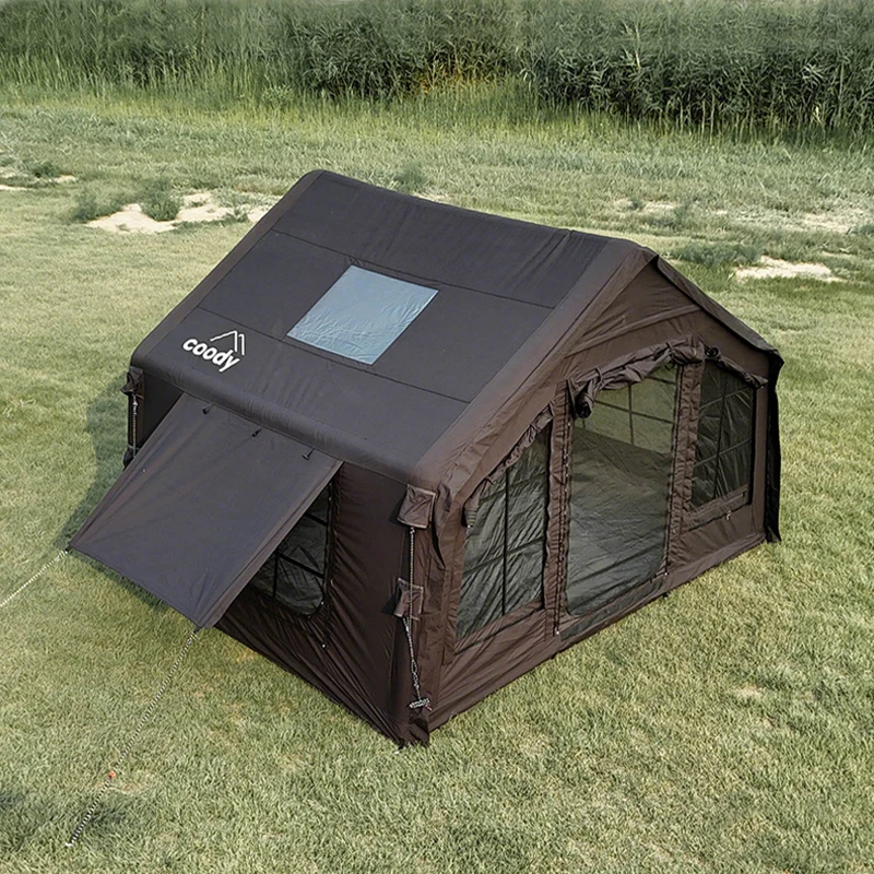 

8.0 Air Tent-Black Outdoor Activity Glamping Folding Camping Portable Outdoor Tent 3-6 Person Family Inflatable Tent