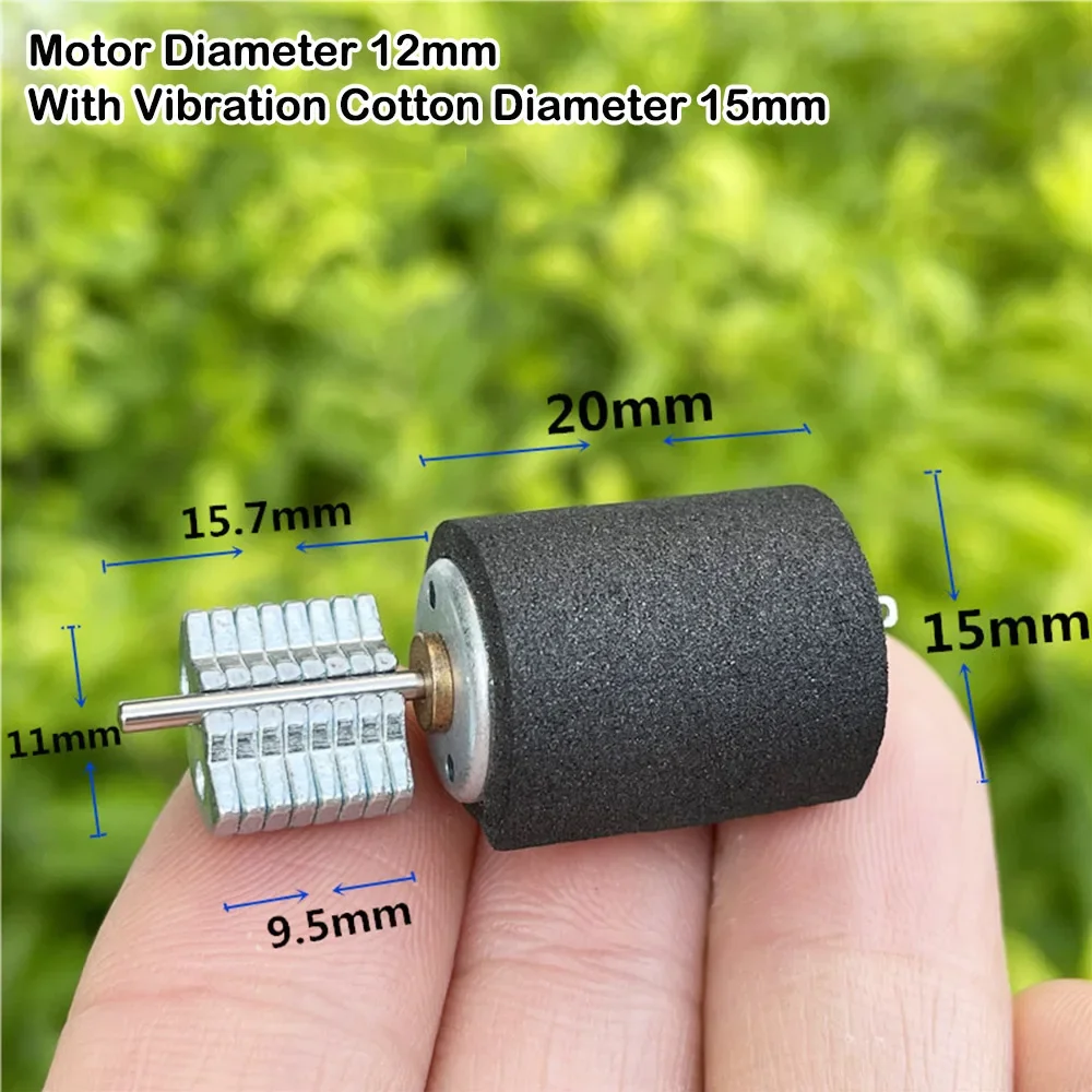 12*20MM Mini Vibration Motor DC 3V-6V Powerful Cylindrical Vibration Electric Motor Beauty Instrument Massager Vibrator Model