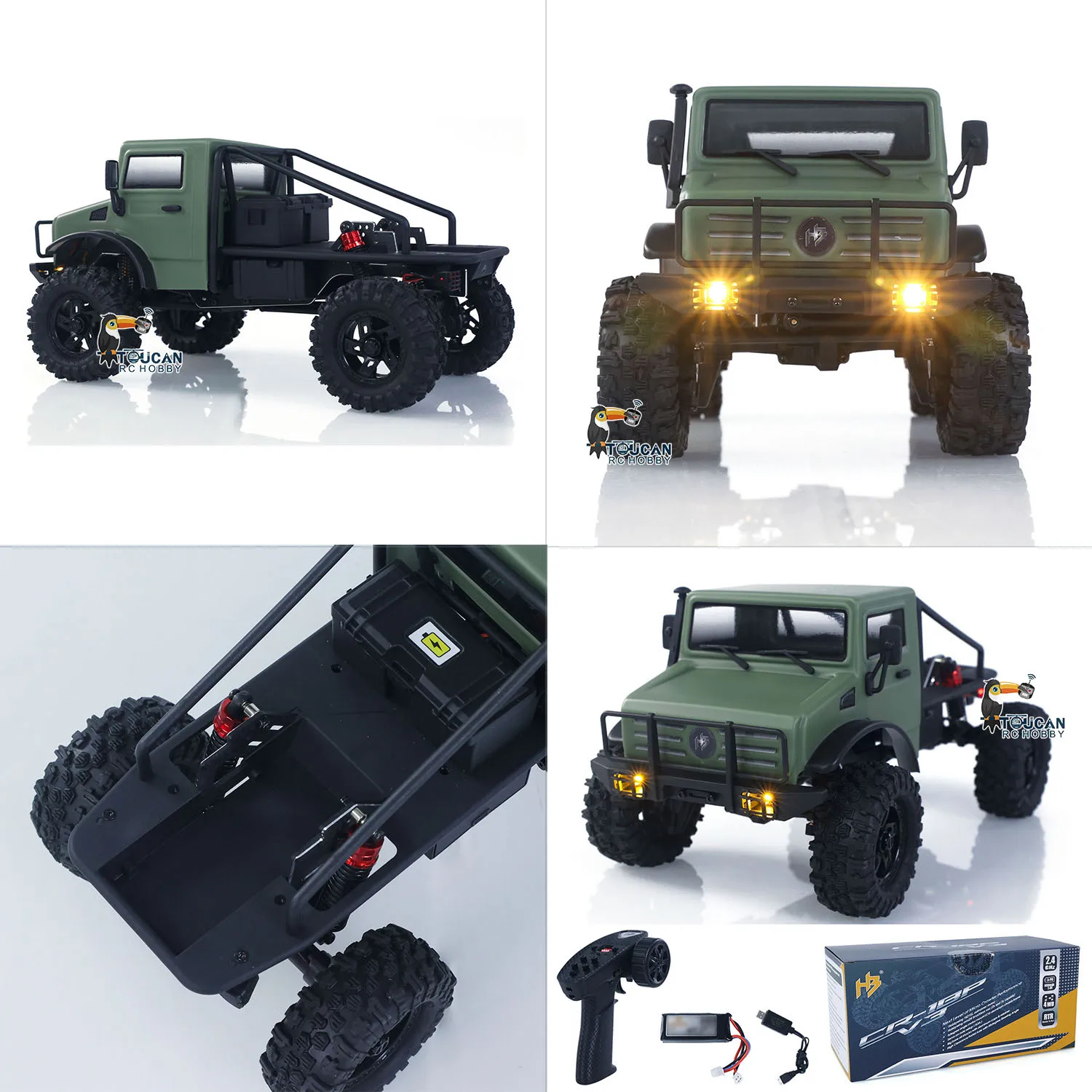 

Toy CR18P V3 THunter 1/18 4WD RTR RC Climbing Car 2.4G Wireless Control Rock Crawler Car Hobbywing Brushless Motor ESC LED Light