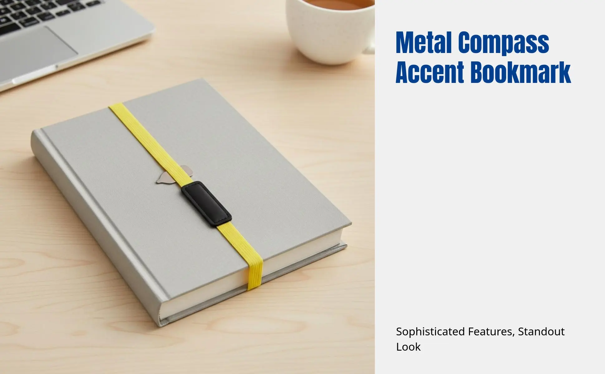 PU Leather Elastic Bookmark, Compass Metal Book Strap, Colorful Marker, Stretchable Band