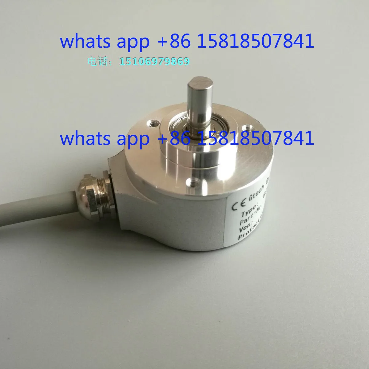 Ultra-thin, photoelectric rotary, incremental encoder, solid shaft 3806 height 21mm