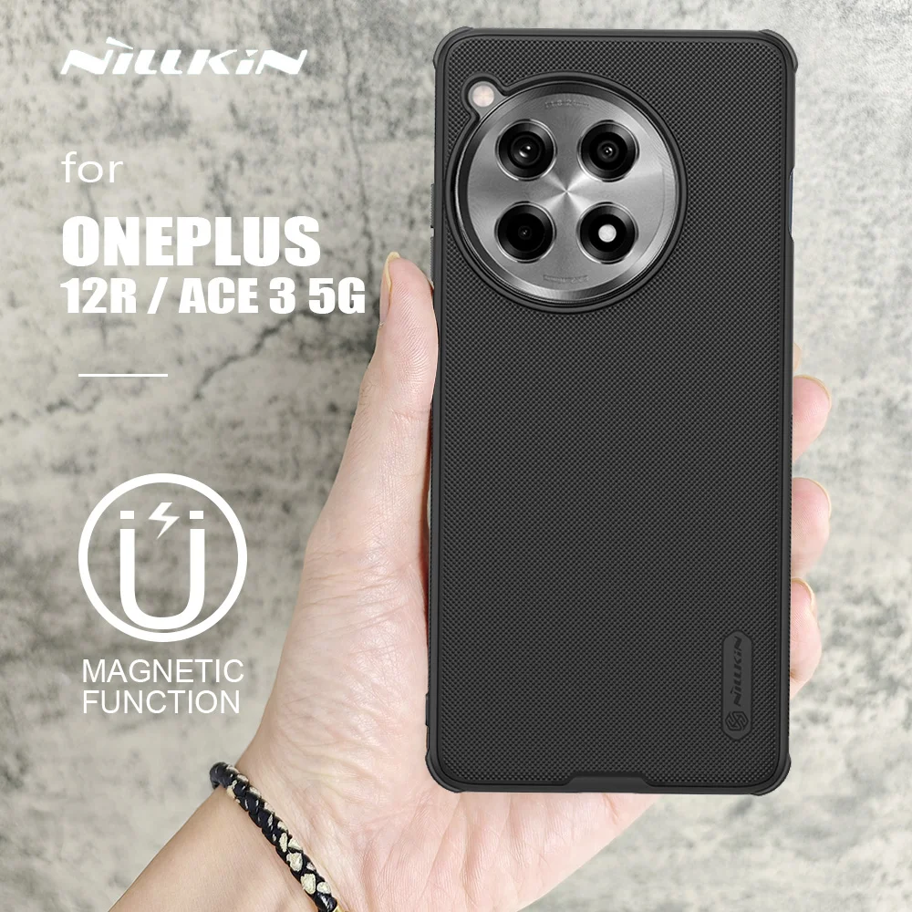 Nillkin for Oneplus 12R / Ace 3 5G Case Super Frosted Shield Ultra-Thin Magnetic Protection Back Cover for Oneplus 12R 5G Case