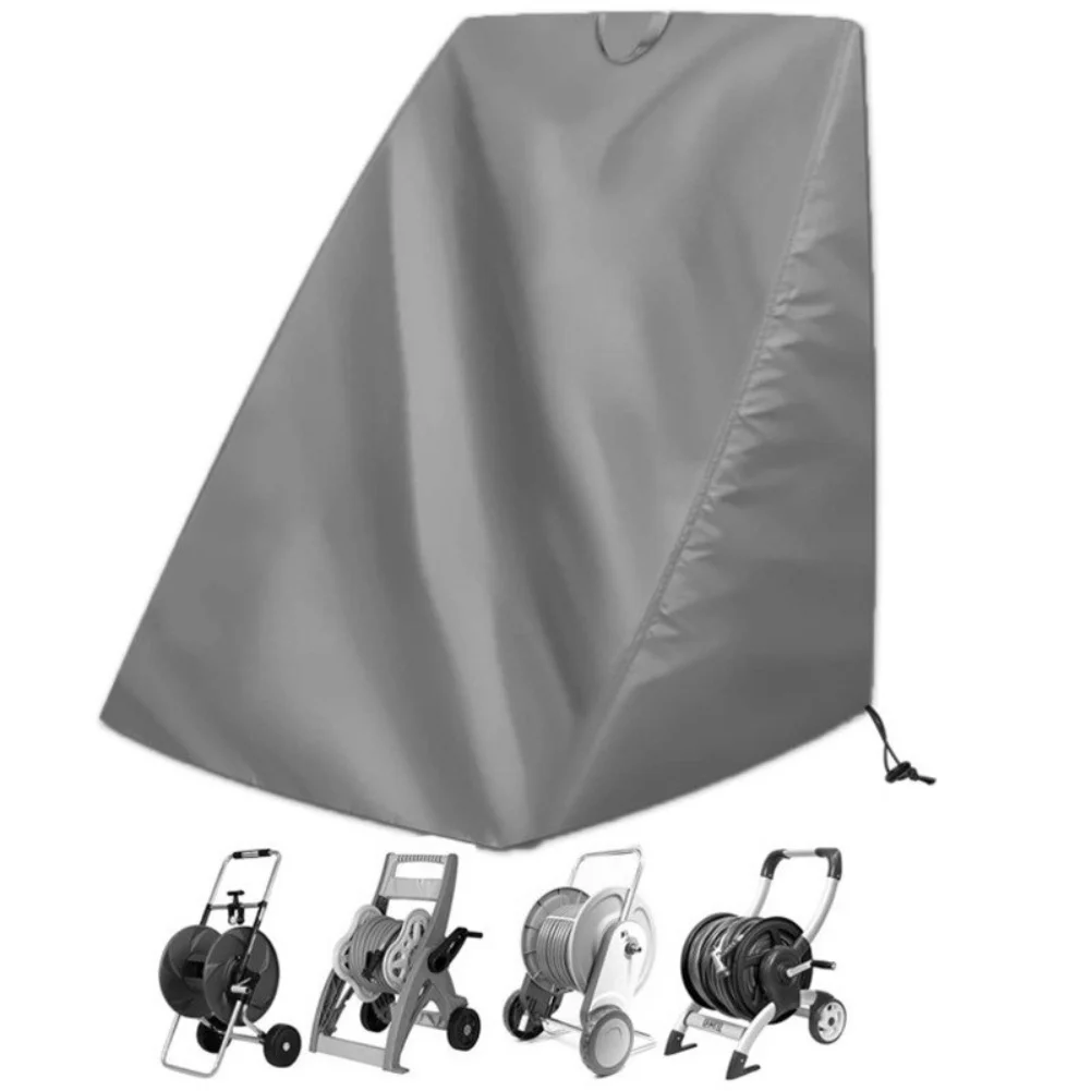 

Outdoor Garden Hose Reel Cover 210D Oxford Waterproof Dustproof Fabric with Drawstring Closure 66x63x88cm Grey