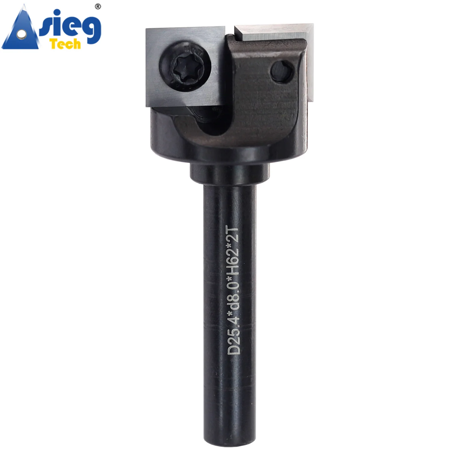 Spiral Flush Trim Router Bit 8mm Shank Surfacing Template Trimmer 25.4mm Cut Diameter Carbide Insert Cutter