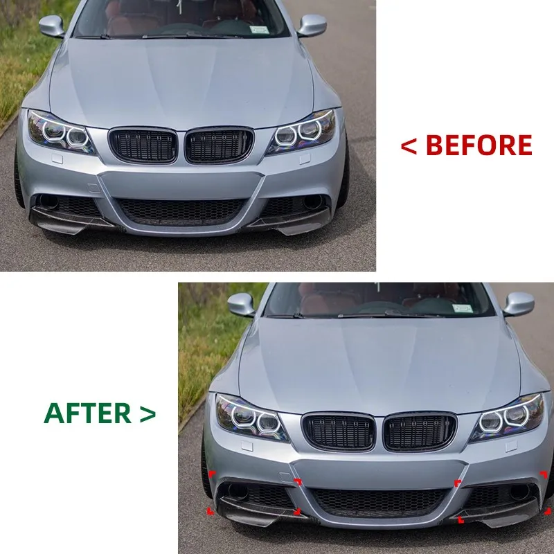 

Высококачественный сплиттер-спойлер для передних противотуманных фар, внешний тюнинг для BMW 3 серии E90 E91 M Sport 2005-2012 LCI