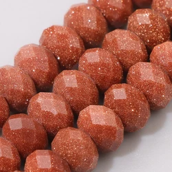 Wholesale Round Red Sandstone Beads Faceted Polished Stone Beads For Unisex Diy Jewelry Necklace Bracelets Accessori 4*6MM
