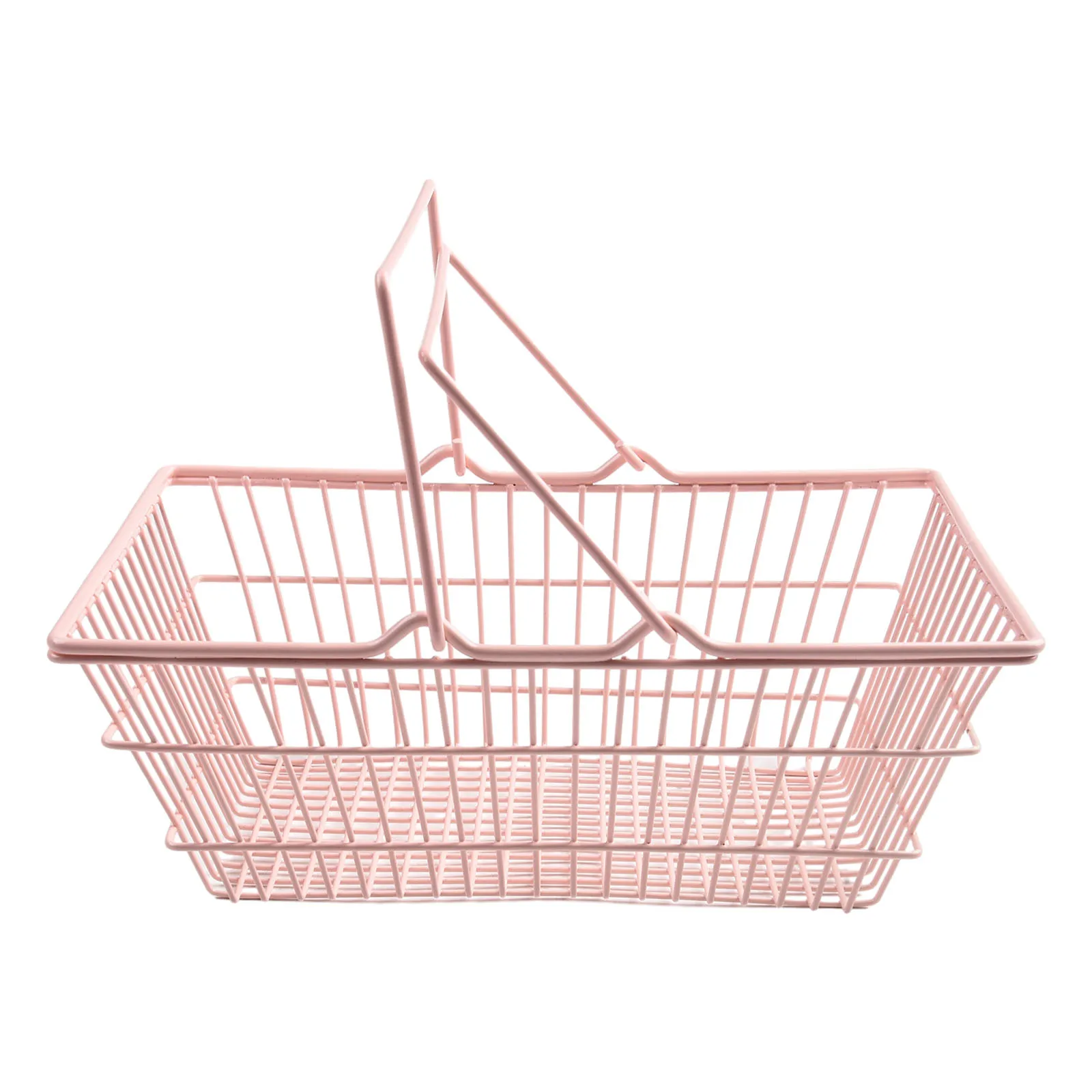 1PCS Iron Mini Basket Pink Girl Mini Storage Basket Desktop Finishing For Jewelry Cosmetics Parts For Home Company Outdoor
