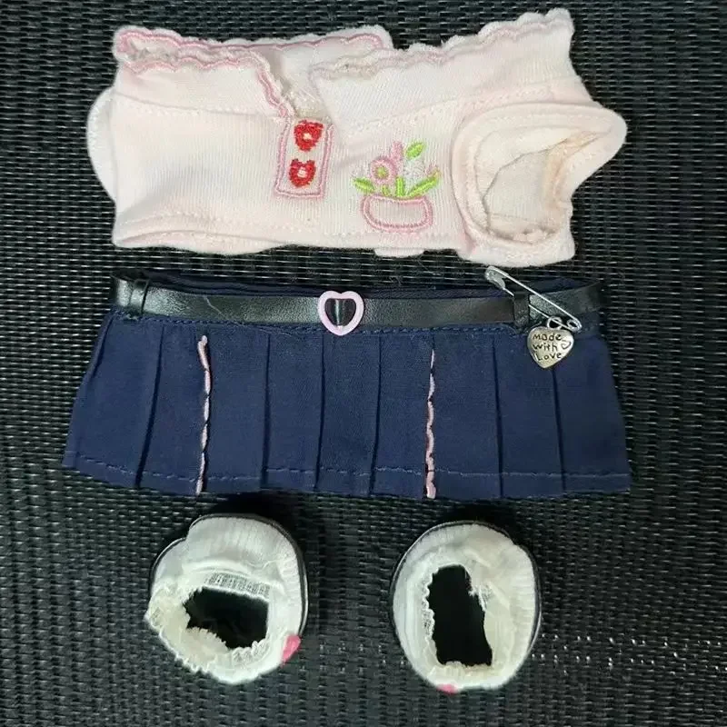 Conjuntos Uniformes Doces Bonitos, Tops com Saia para 20cm Figura, Boneca de Pelúcia Recheada, Body Plushie Travesseiro Brinquedos, Presente Outift, Natal