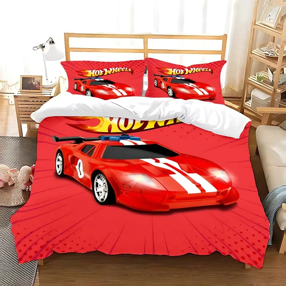 Cars Duvet Cover Wheels Pillowcase Bedding Set Adult Boy Girl Bedroom Decoration Children Gift Single Double Large Size