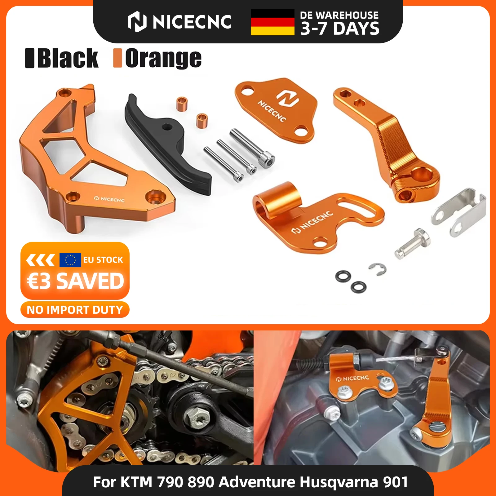 2019-2020 Für KTM 790 Adventure/R 890 Adventure/R 2021-2023 Ein-Finger-Kupplungshebel Kettenabdeckung KTM 790 Duke 2018-2020 890 Duke 2021-2023 Husqvarna NORDEN 901 2022-2023 KTM 790 890 Adventure