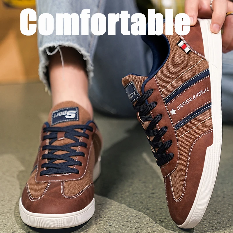 Mens Causal Shoes Plus Size Canvas SkateBoard Sneakers Light Weight Breathable Comfortable Male Flat Walking Shoes Spring Autumn