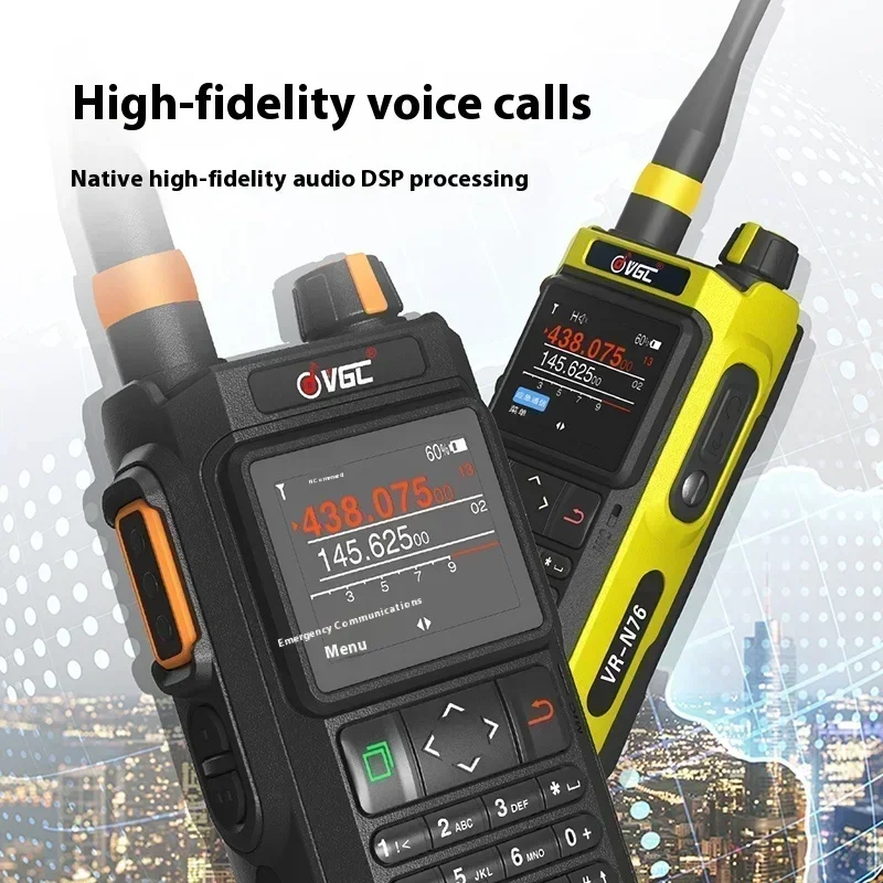 New Wino VR-N76 Handheld Walkie-talkie UV Dual-segment IP67 Waterproof Outdoor Self-driving Bluetooth GPS Positioning APRS