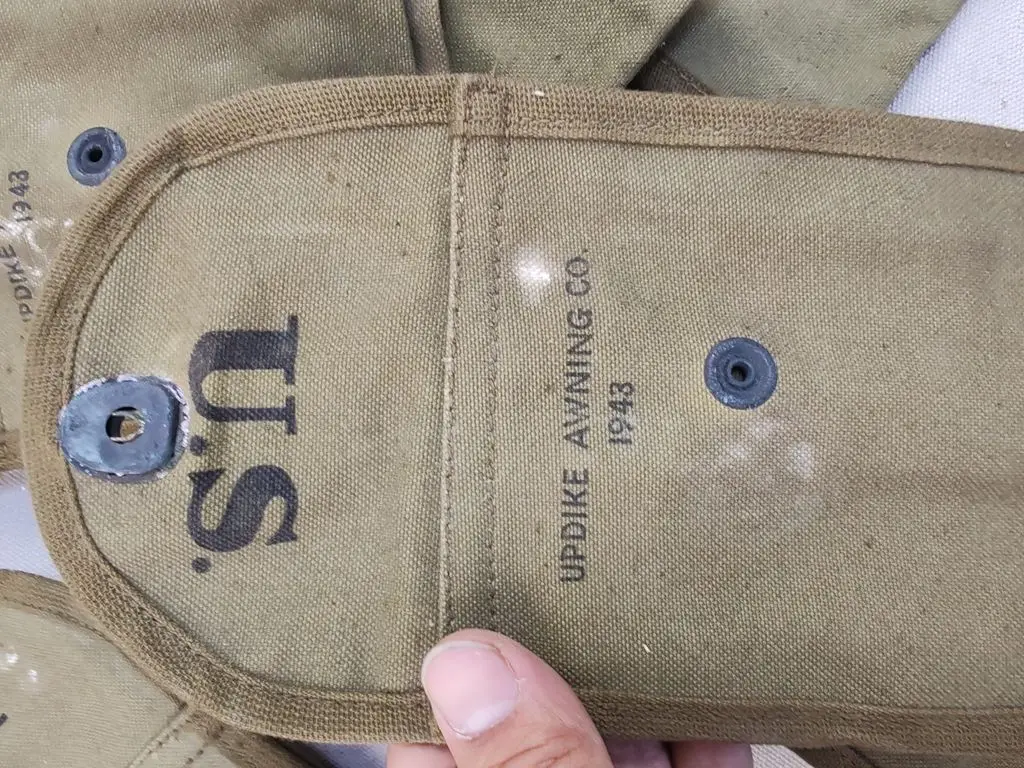 فائض عسكري-حقيبة مجلات قماش ، أصلية وأصلية ، WW2 ، US M1 ، M2 ، 10