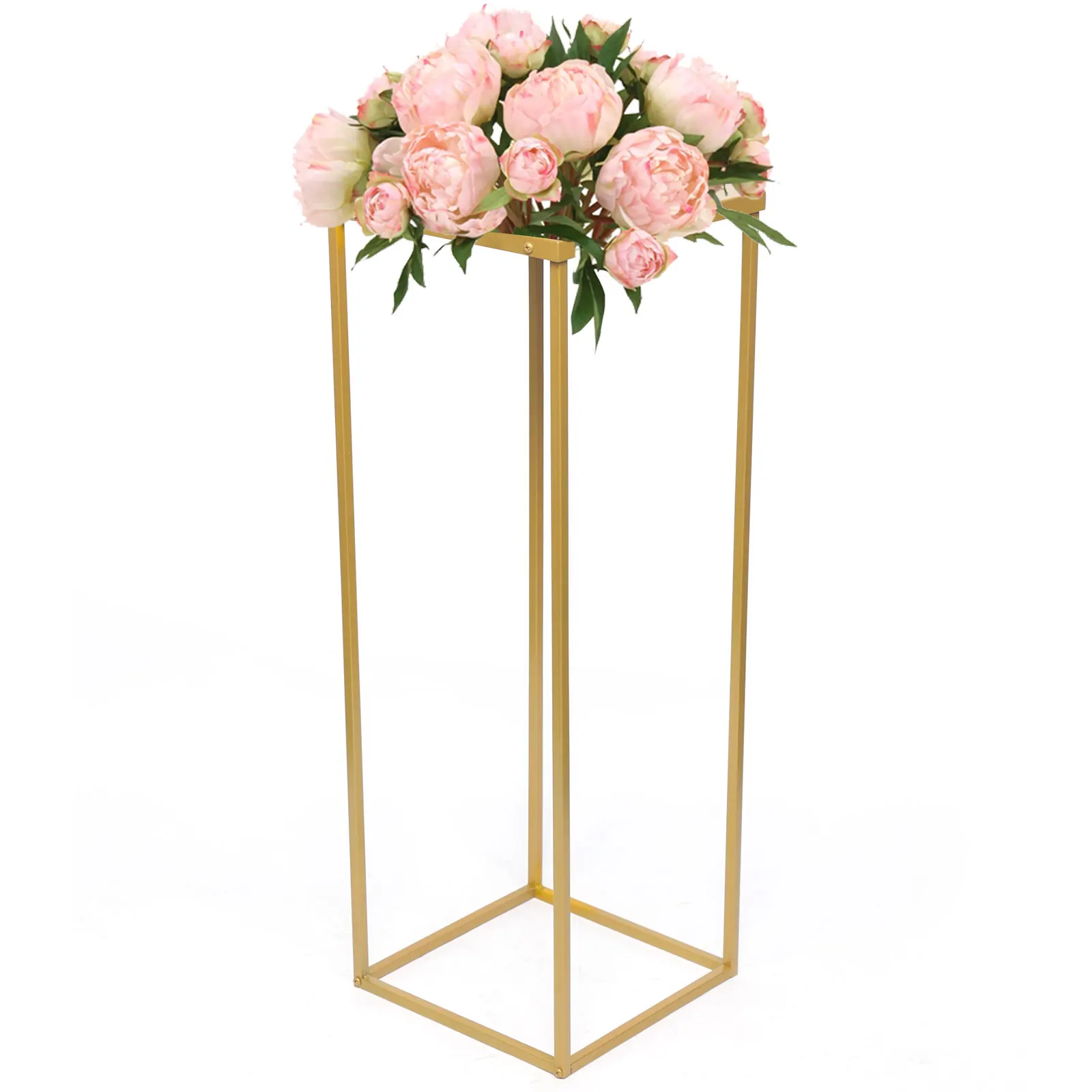 70cm Gold Floral Stand Balloon Frames  Flower Stands Rectangular Shape Wedding Metal