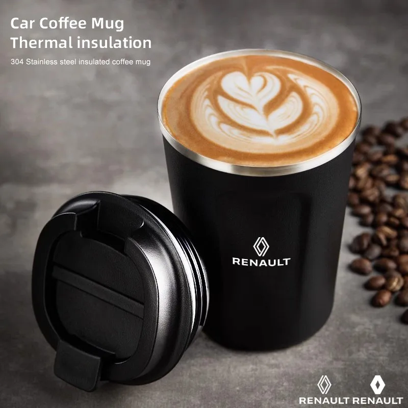 سيارة فنجان القهوة السفر كوب حراري زجاجة ماء لرينو كليو كادجار ميجان اسبيس QM6 كابتور كوليوس ذات المناظر الطبيعية الخلابة زو اي لاغونا فلوينس