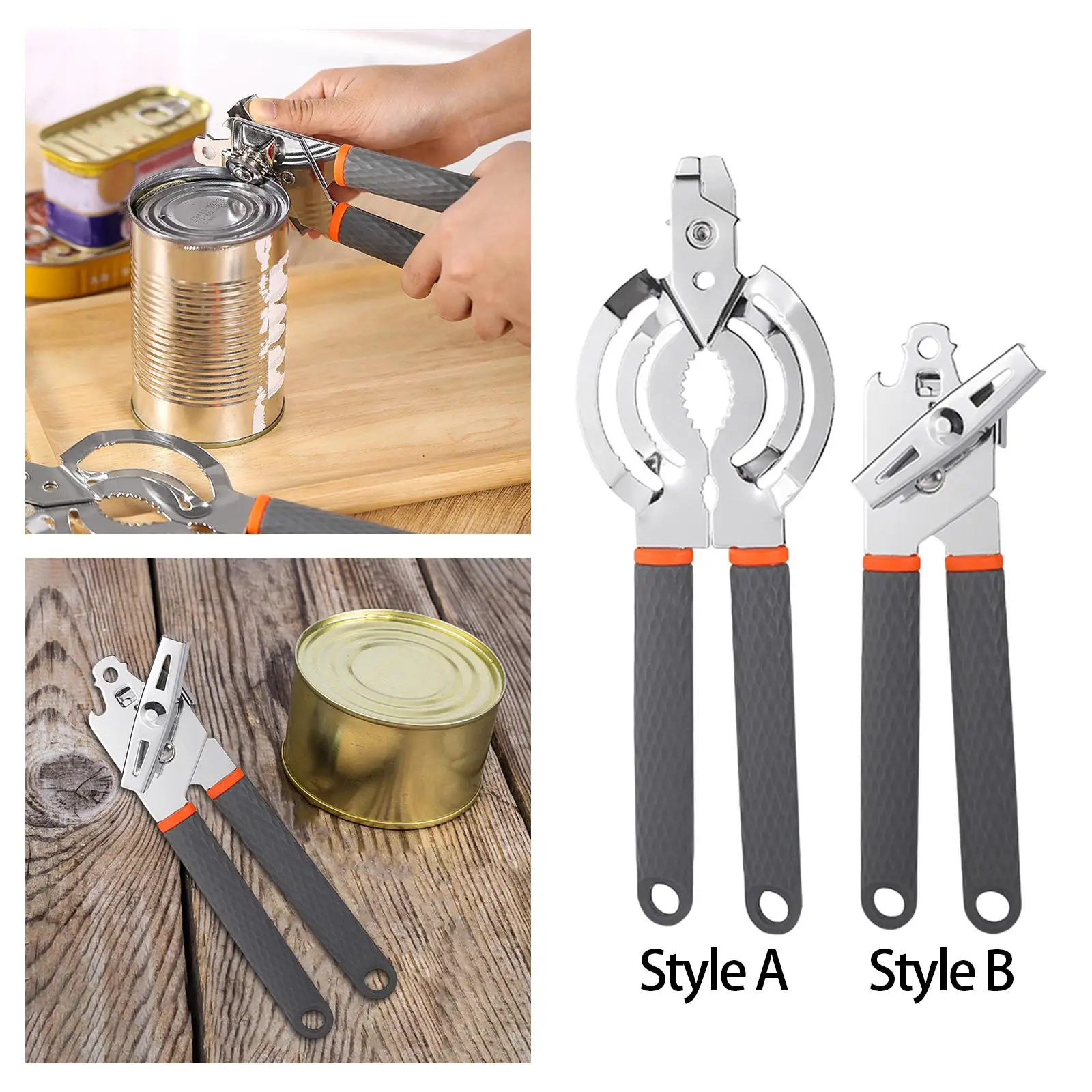 Manual Can Opener Remover Multipurpose Bottle Opener Lid Remover for Travel Household Bars Restaurants Camping