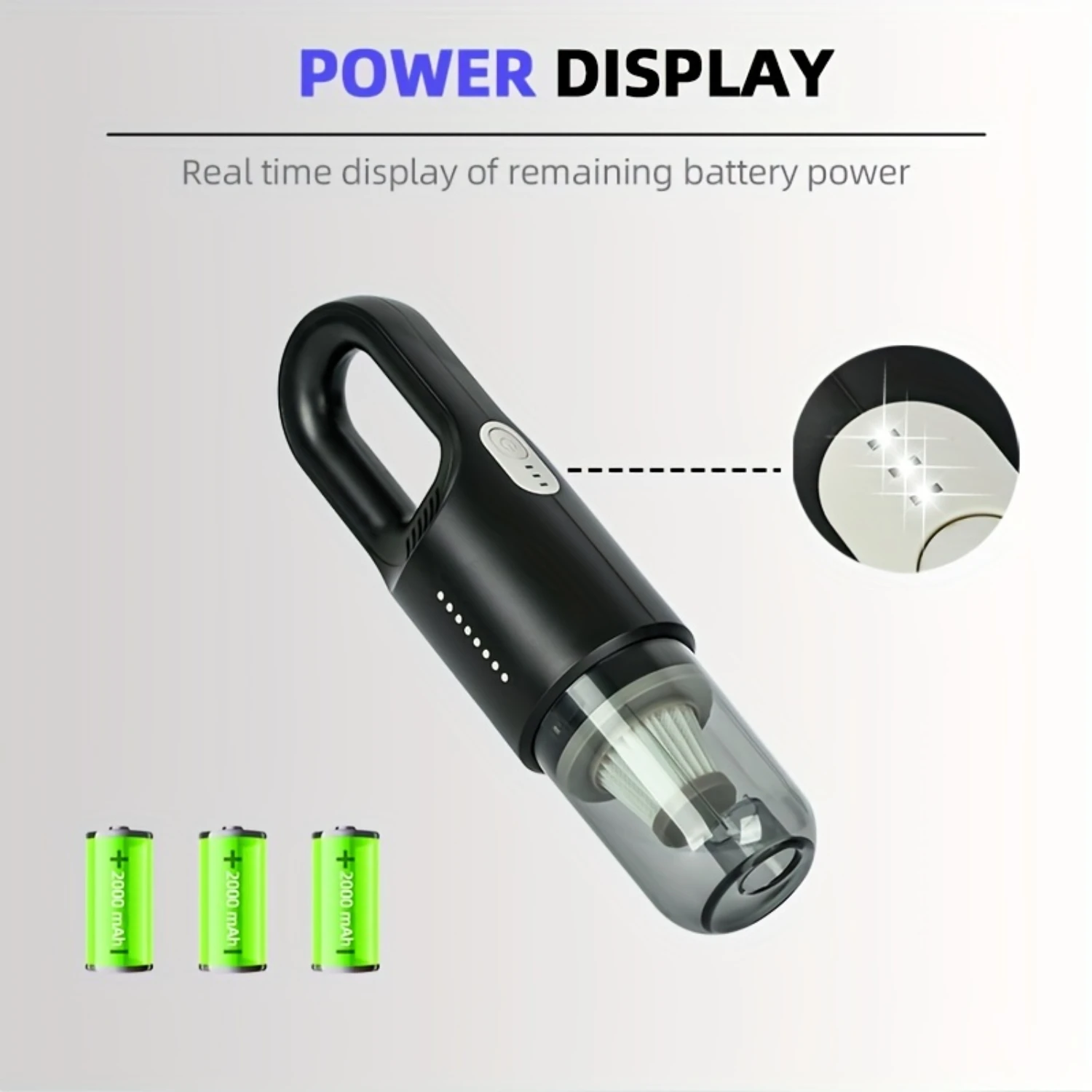 Portable Wireless Car and Home Vacuum Cleaner with High Suction Power for Dry and Wet Dual-Use, Ideal for Pet Hair Removal