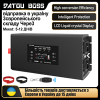 DATOUBOSS DN03 12V 24V Portable Car Inverter Rated Power 2000W Peak Power 4000W High Frequency Pure Sine Wave Inverter For RV