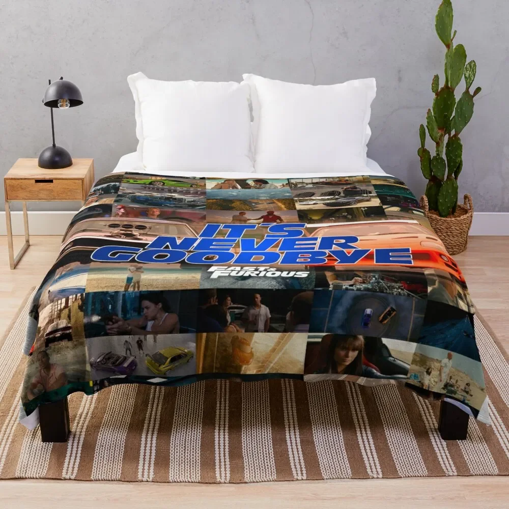 Fast & Furious - IT'S NEVER GOODBYE - Paul Walker - Vin Diesel Throw Blanket Warm Polar Blankets