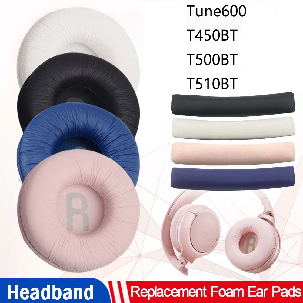 1 مجموعة 70 مللي متر استبدال وسادات الأذن ل JBL 510BT لينة الجلود رغوة بطانة للأذن وسائد الأذن ل JBL Tune 600 T450 T450BT T500BT JR300BT
