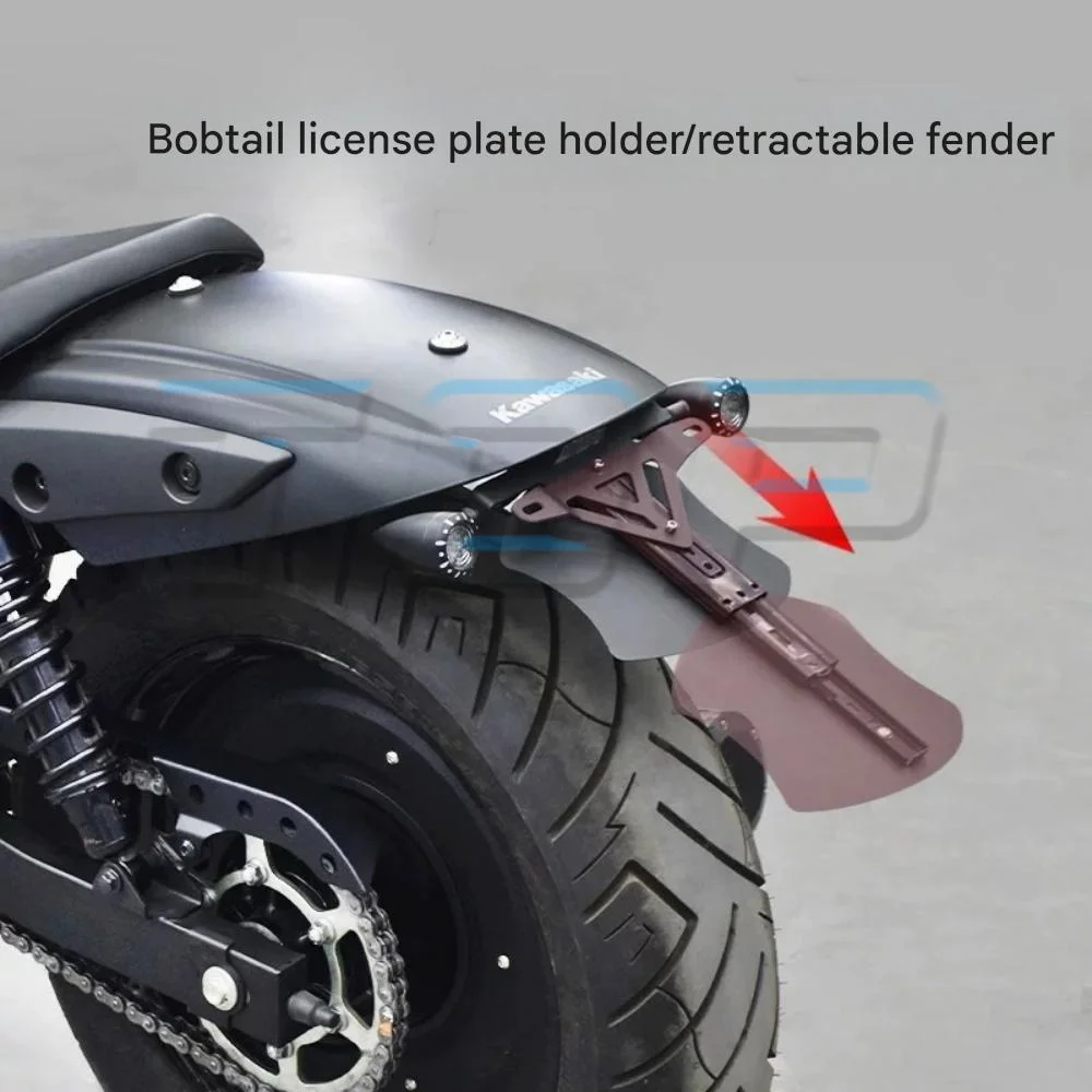 Retractable mudguard license plate frame turn signal accessories ELIMINATOR 500 short rear license plate holder 500ELIMINATOR