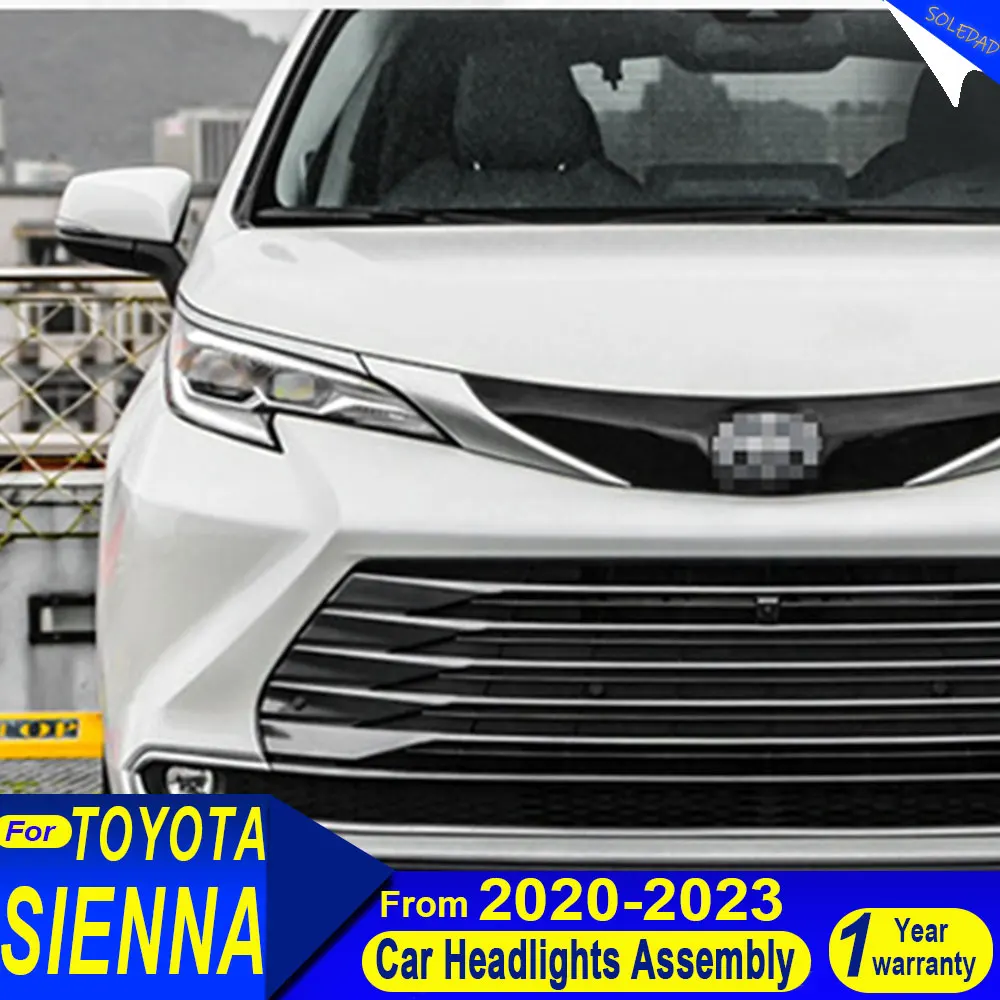 Car Headlights For Toyota Sienna 2021 2022 2023 Upgrade High Configure Led Front Lights Assembly  Accessories