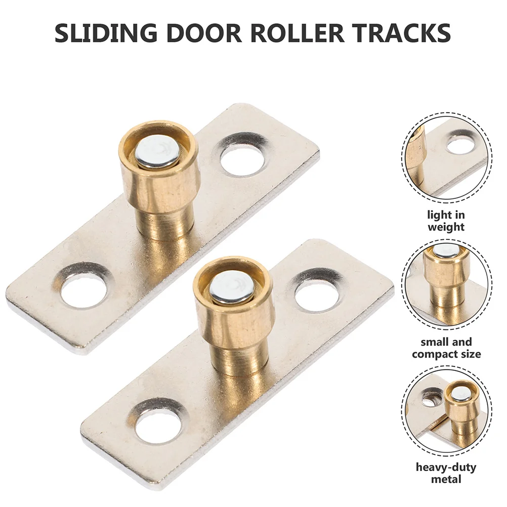 

6pcs Heavy Duty Metal Hardware Barn Door Floor Track Stoppers Set Head Axle Durable Door Bottom Guide Floor Mount Sliding