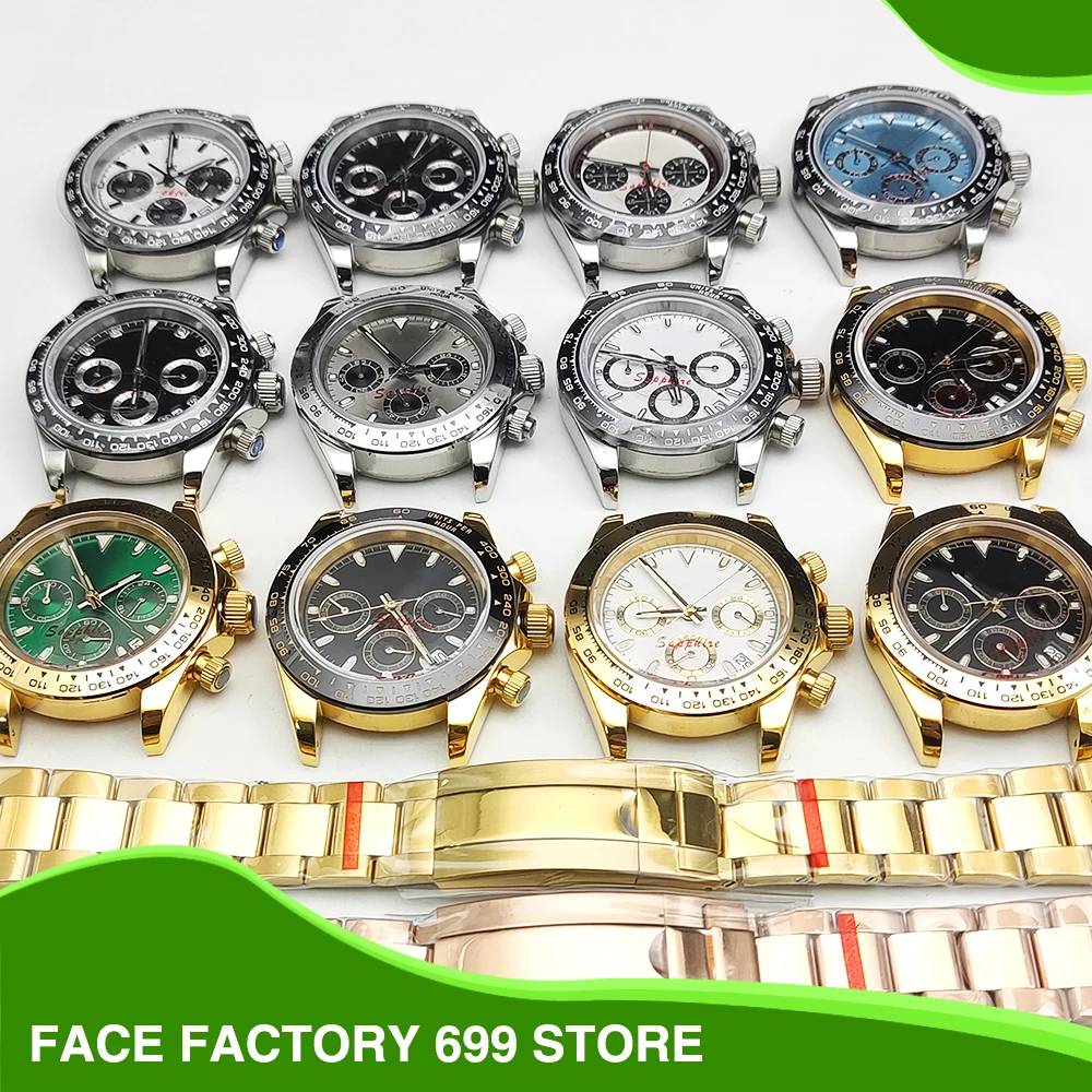 

Latest Full Set Panda Stand VK63 Quartz Watch Set Sapphire Crystal 316L Waterproof Case Chronograph