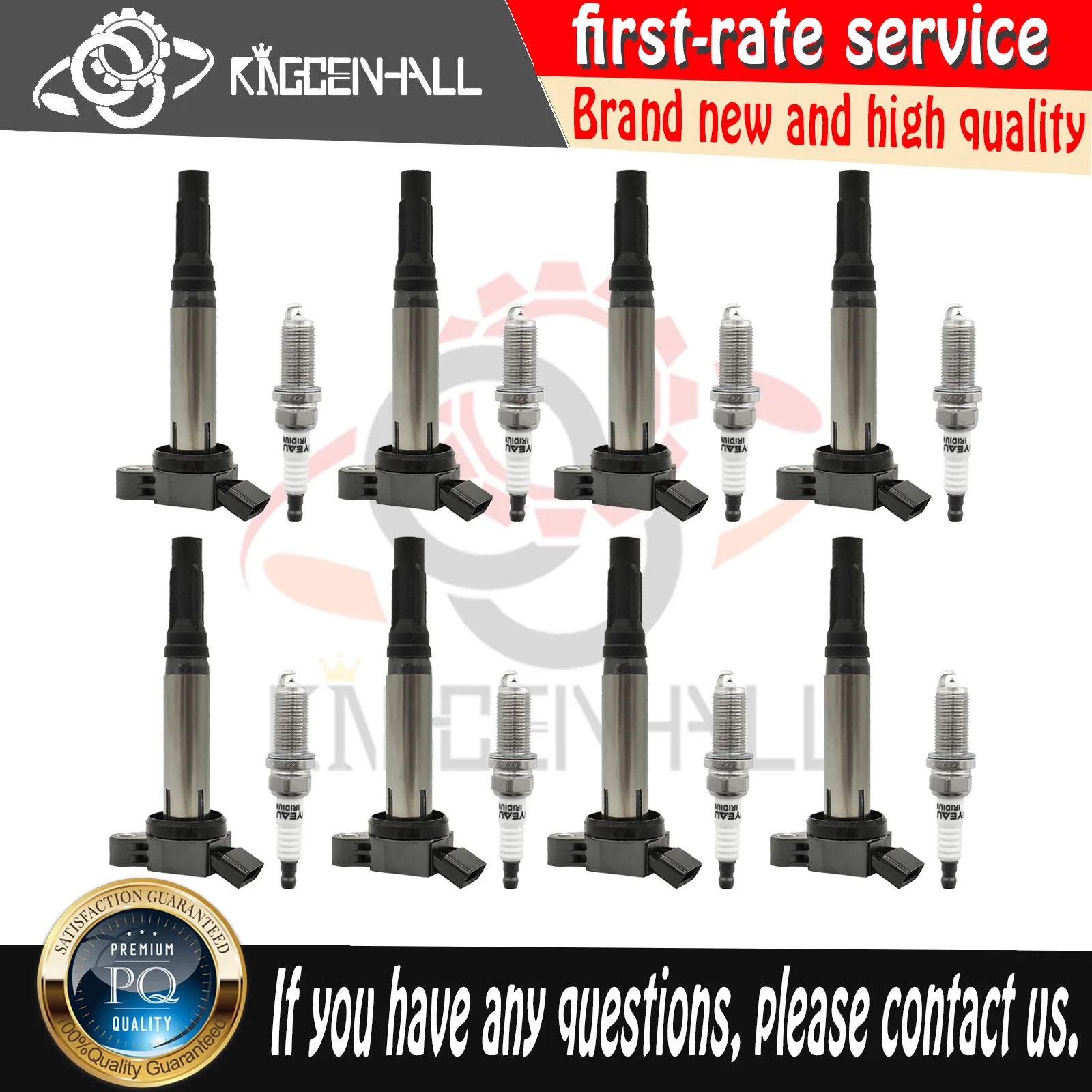 90919-A2005 90919-02250 new Wear Parts 8pcs Ignition Coil & Spark Plug Compatible With Lexus IS250 Toyota Avalon 3.5L GS300 3.0L