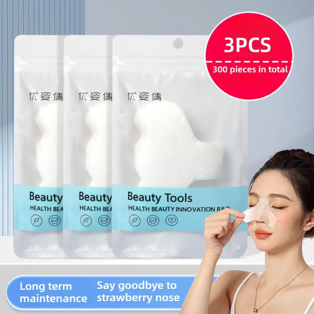 New 100pcs Disposable Nose Mask Paper Moisturizing Cotton Mask Strips Care Skin Paper Paper Blackhead Cosmetic Remove I8U8