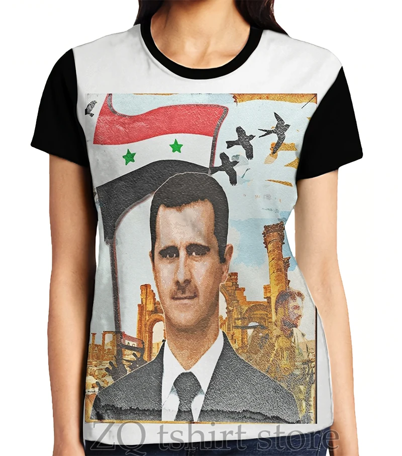 Still Standing - Syria Al Assad Graphic T-Shirt men tops tee women t shirt men funny print O-neck Short Sleeve tshirts