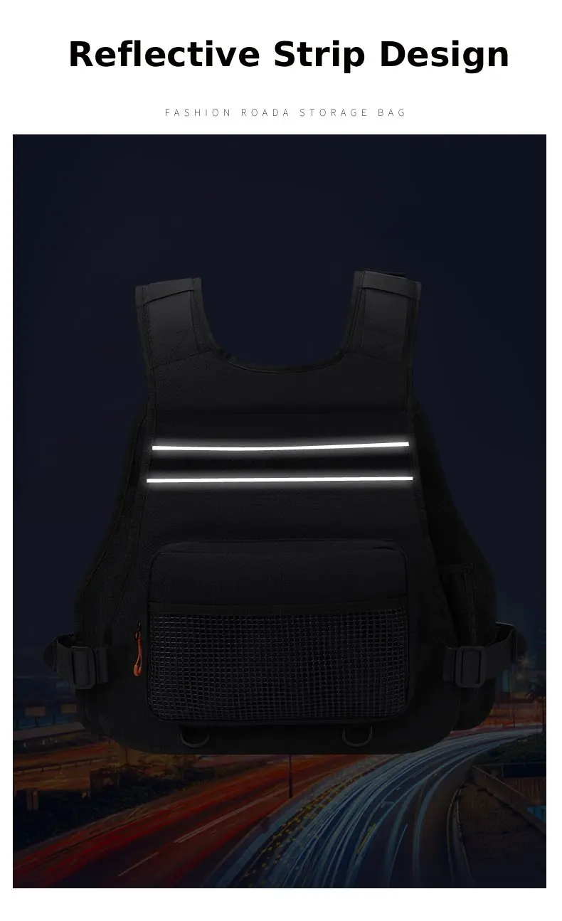 Taktische Angelweste Angelbrusttasche Outdoor-Wandern Radfahren Trekking Rucksack Angelausrüstung Köder-Angelwerkzeug Westentasche – Detail 13