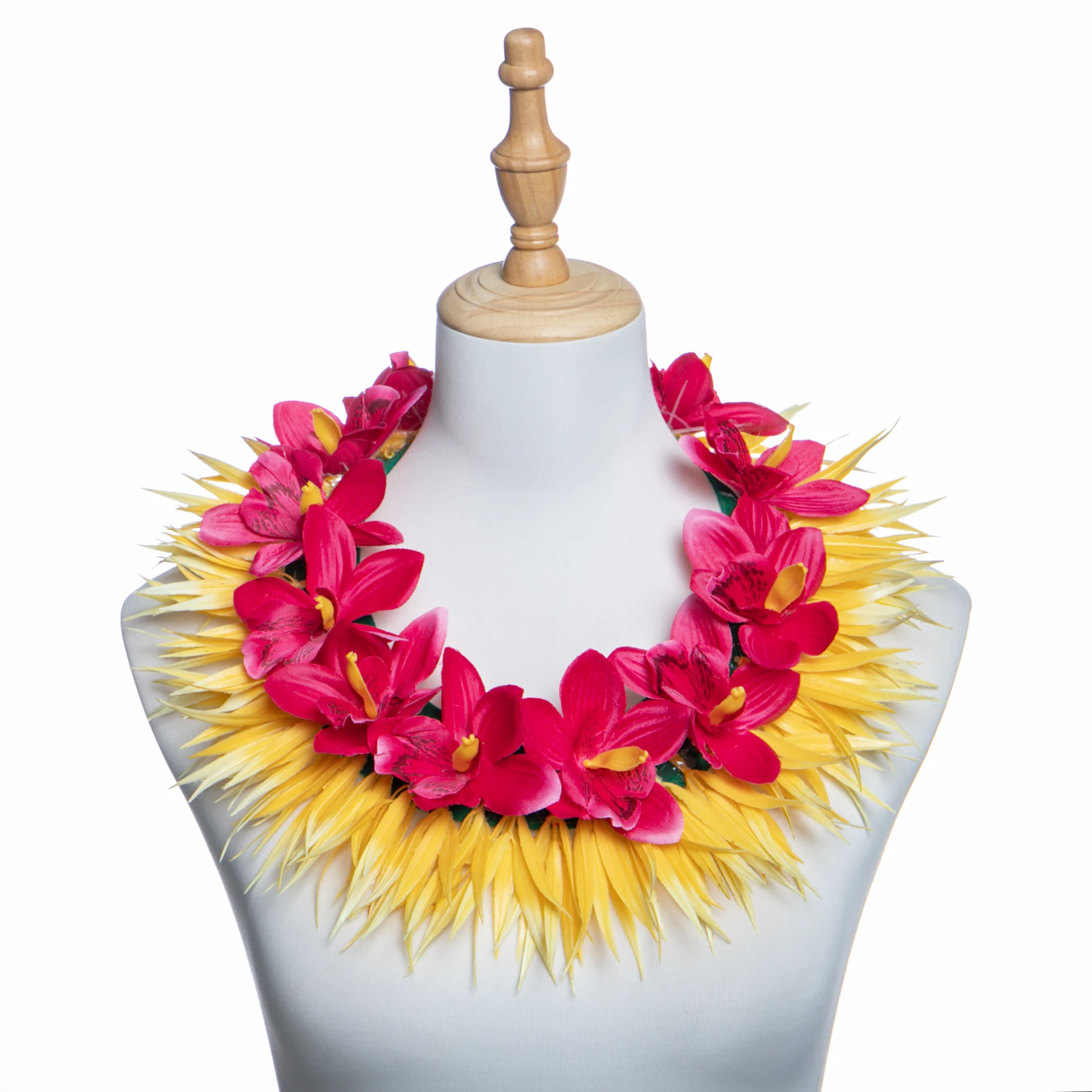 Nova tonga orquídea primavera grama comprimento ajustável lei festival celebração colar 2026 graduação pergaminho grinalda artesanal