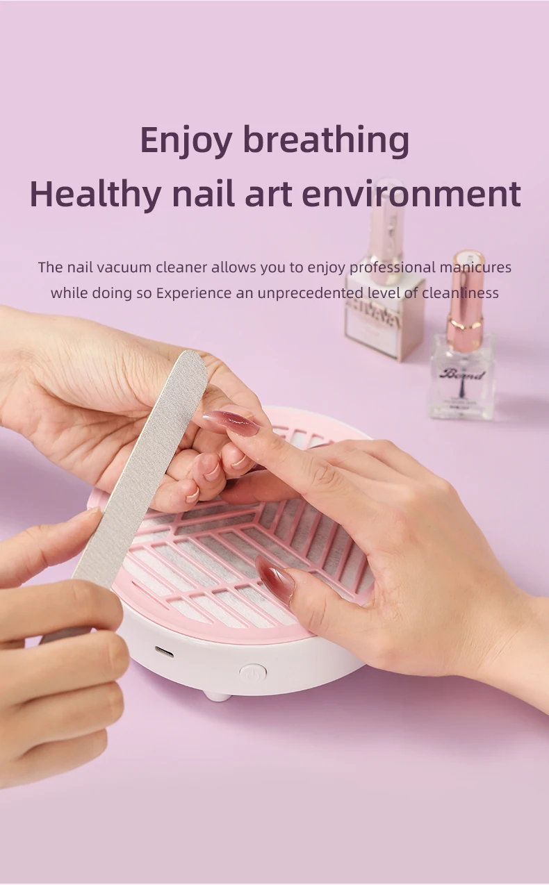 New Mini Nail Dust Collector Extractor Fan Professional USB Powerful Nail Vacuum Cleaner With Remove Paper Filter Nail Equipment