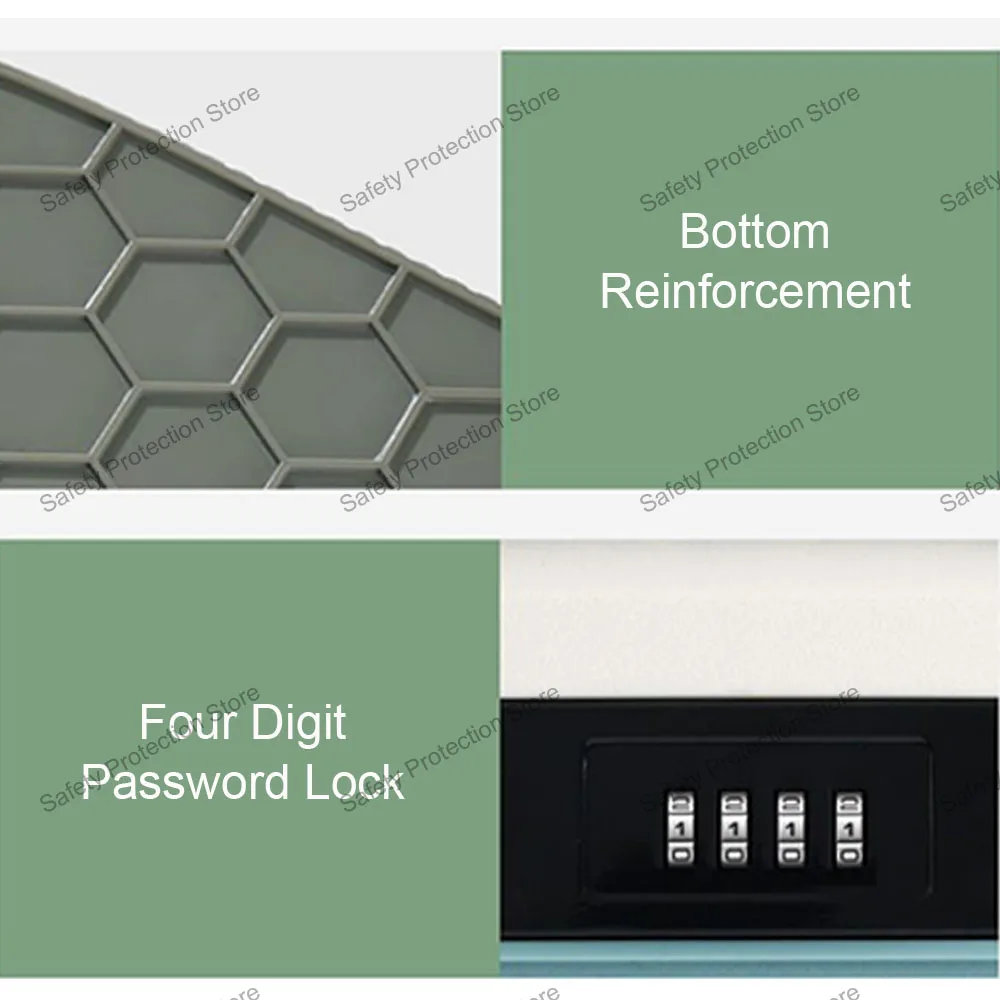 Password Lock Safe Box for Household Cash Jewelry Privacy Security Storage Box Portable Passport Medicine Snack Organizer Case